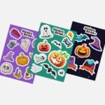3 Fogli di Adesivi Halloween formato A5