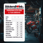 Adesivi per Tagliando Moto