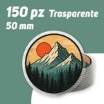 150 Adesivi Rotondi Trasparenti 50 mm a € 39,90
