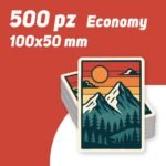 500 Adesivi Rettangolari Economy 100x50 mm a € 39,90