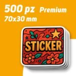 500 Adesivi Rettangolari Premium 70x30 mm a 59,90 €