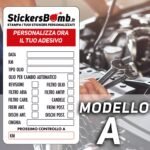 Adesivi per Tagliando Auto - Modello A