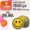 1500 Adesivi Rotondi Economy 50 mm