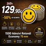 1500 Adesivi Rotondi Economy 75 mm