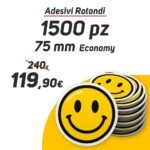 1500 Adesivi Rotondi Economy 75 mm