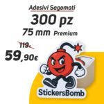 300 Adesivi Sagomati Premium 75 mm