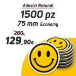1500 Adesivi Rotondi Economy 75 mm