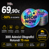Home | StickersBomb 300 Adesivi Olografici Rotondi 75 mm
