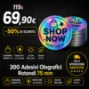 Home | StickersBomb 300 Adesivi Olografici Rotondi 75 mm