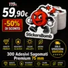 Home | StickersBomb 300 Adesivi Sagomati Premium 75 mm