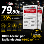 1000 Adesivi per Tagliando Auto 95x50 mm