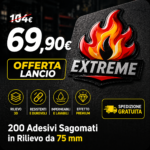 200 Adesivi Sagomati in Rilievo da 75 mm