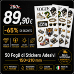 50 Fogli di Stickers Adesivi 150x210 mm