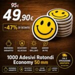 1000 Adesivi Rotondi Economy 50 mm
